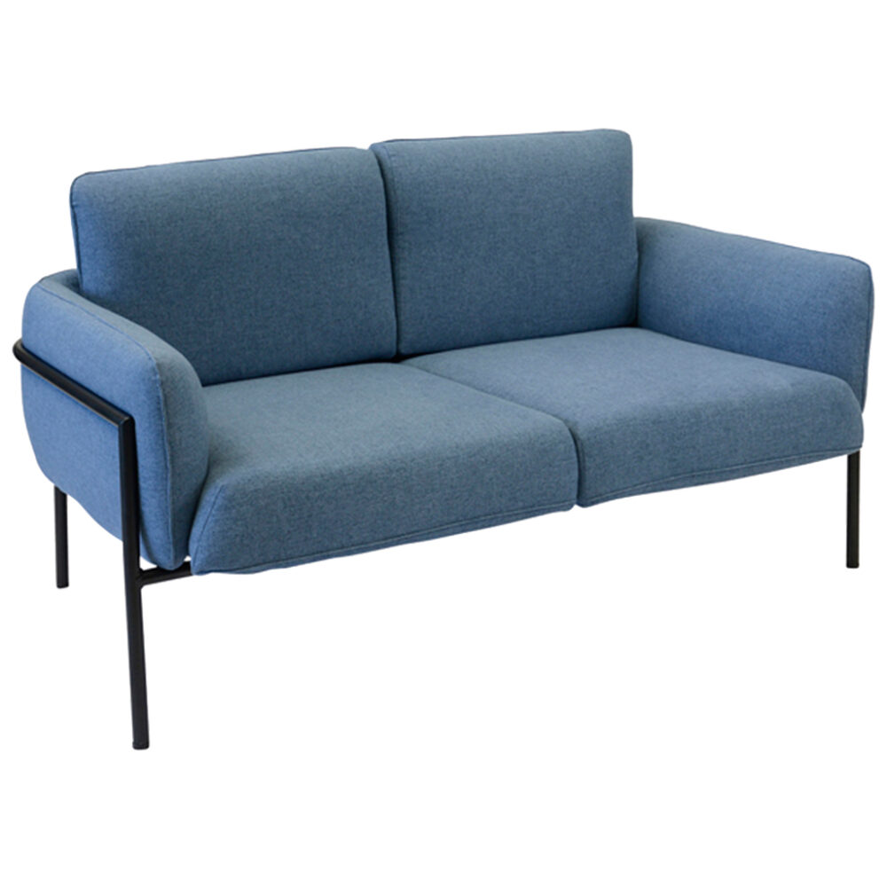 brooklyn double lounge chair in blue fabric