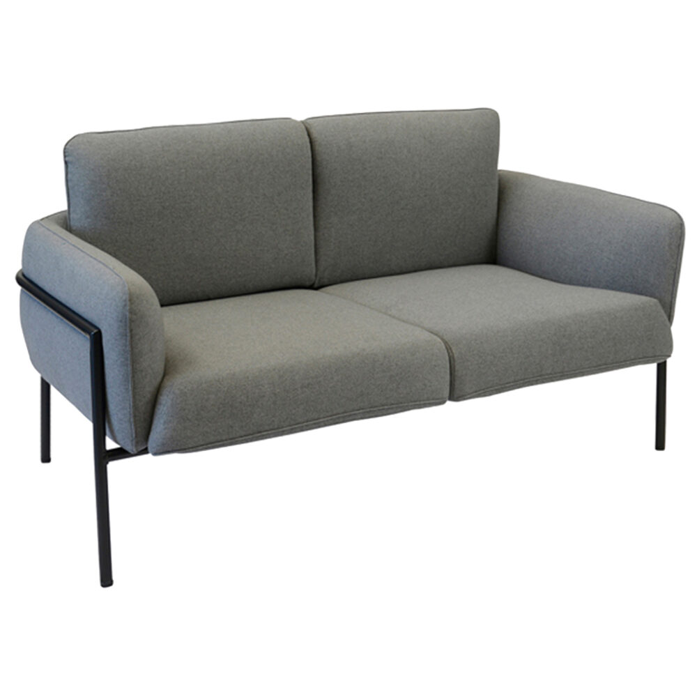 brooklyn double lounge chair in grey fabric