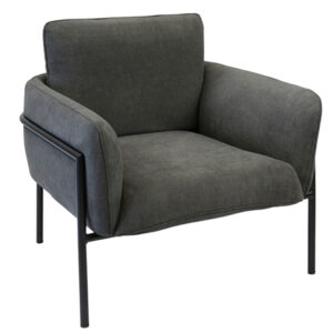 brooklyn single lounge chair in charcoal fabric