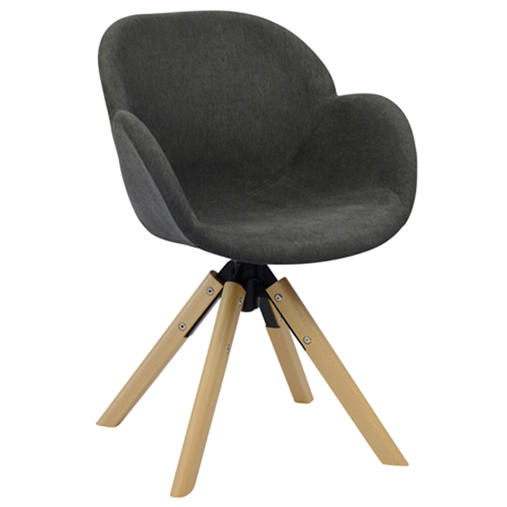 frances tub dining chair hire charcoal